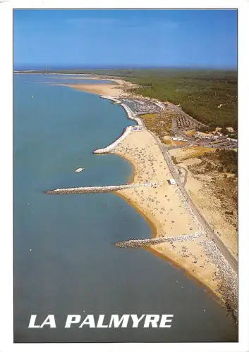 BT8785 Les mathes vue aerienne de la plage et du port de la palmyre France