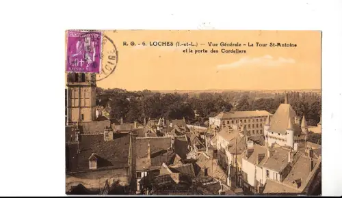 BF11677 loches i et l vue generale la tour st antoine france front/back image