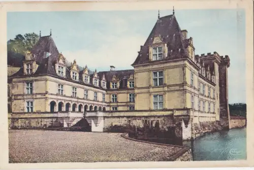 BF11477 villandry vue nord ouest avec les avant cours france front/back image