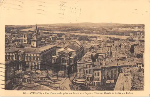 BF8162 vue d ensemble prise du palais des papes avignon france Frankreich