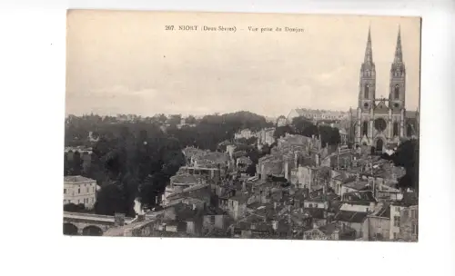 BF12467 niort d s vue prise du donjon france front/back image