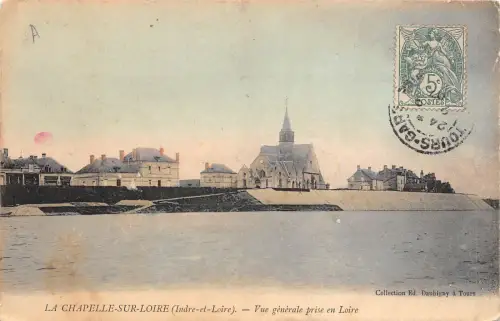 BF4346 la chapelle sur loire vue generale prise en france