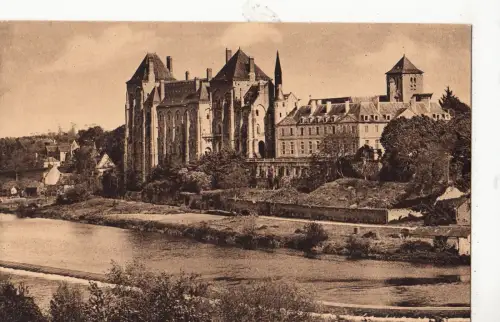BF16277 vue du coteau l abbaye st pierre de solesmes france front/back image