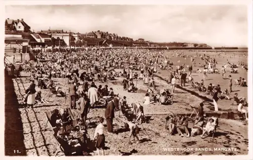 uk13289 margate westbrook sands real photo uk