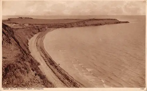 uk14045 sandy bay straight point exmouth real photo uk