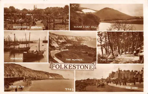 uk12128 folkestone real photo uk