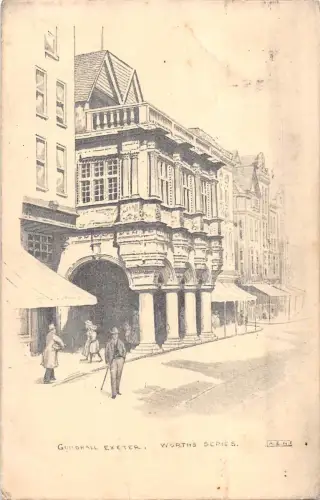 uk30568 guildhall exeter real photo uk