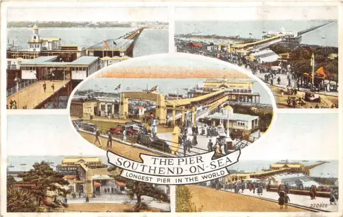 uk51314 the pier southend on sea real photo uk