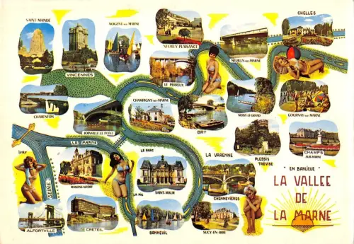 BT10486 La Vallee de la marne Karte cartes geographiques Frankreich