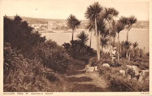 uk12793 marazion from st michaels mount real photo uk