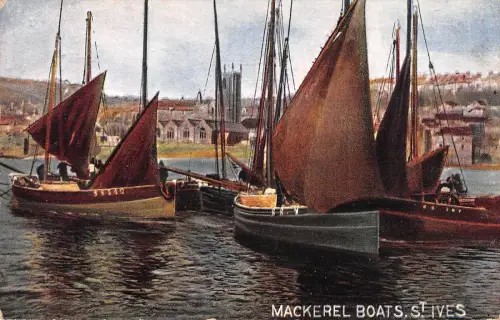 uk17054 st ives makrel boats uk