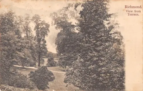 uk30578 Blick von der Terrasse Richmond Echtfoto UK