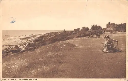 uk2794 the cliffs frinton on sea real photo uk