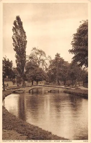 uk27831 river windrush bourton on the water real photo uk