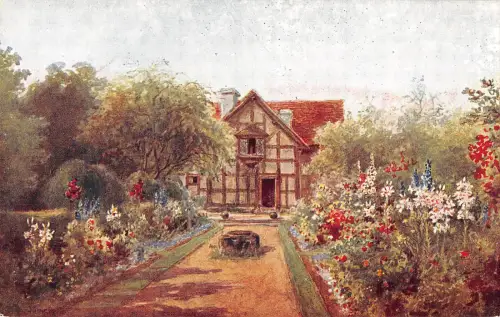 uk19619 shakespeares geburtsort garden stratford on avon uk