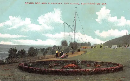 uk27432 round bell and flagstaff the cliffs southend on sea uk