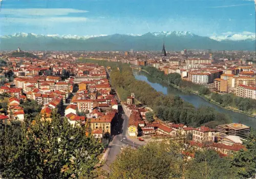 BT0153 Torino Panorama e jiume Po Italien