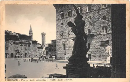 Br34003 Firenze Piazza della Signoria Ratto delle Sabine Italien