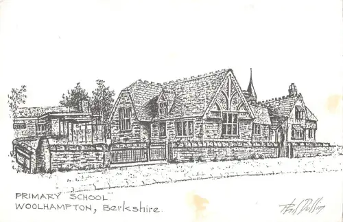 BR66537 Grundschule Woolhampton Berkshire UK Postkarte 14 x 9 cm