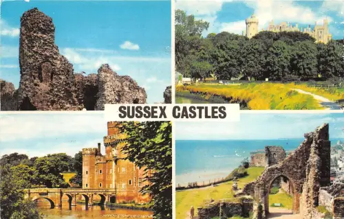 B88094 sussex castles uk 14x9cm