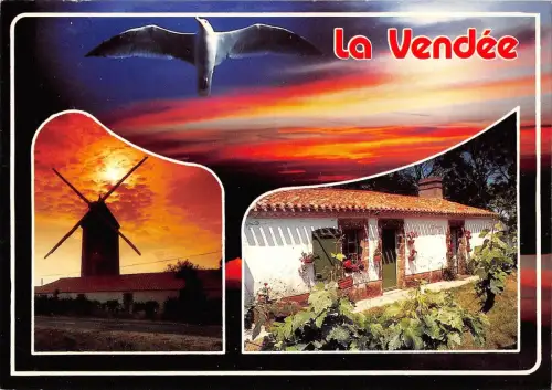 BT6436 La Vendee pittoreske Windmühle moulen a vent France