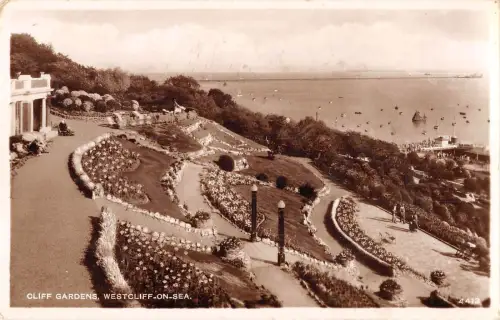 uk18284 cliff gardens westcliff on sea real photo uk