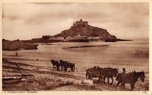 uk30591 st michaels mount penzance real photo uk