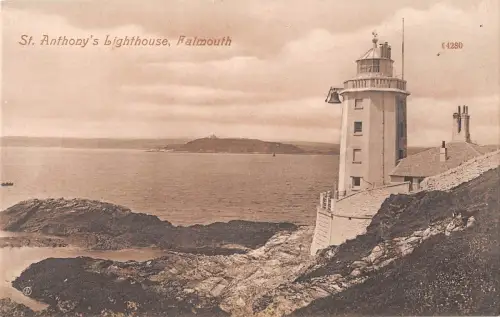 uk31242 st anthonys lighthouse falmouth real photo uk