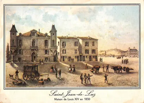 BT6682 St jean de Luz vieilles Gravures maison de Louis France