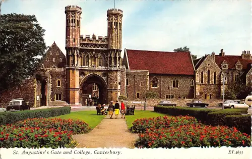 BR66330 St Augustine Gate and College Canterbury UK 14x9cm