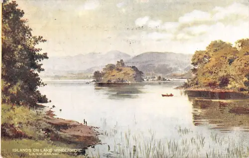 BR93587 islands on lake windermere uk