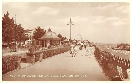 BR101310 Valentine K 3531 Westpromenade and Gardens Clacton on Sea UK