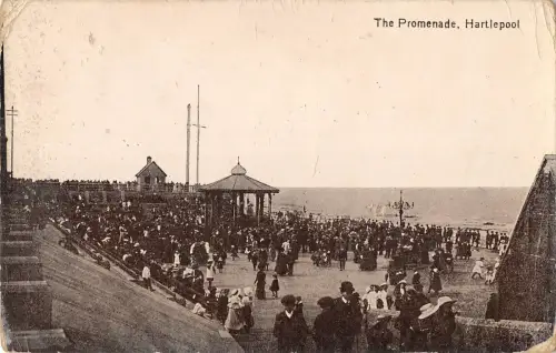 BR78596 the promenade hartlepool real photo uk
