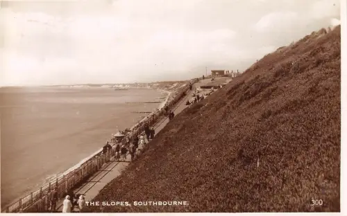 uk12206 the slopes southbourne real photo uk