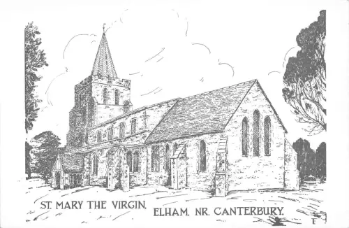 BR67658 St Mary the Virgin Elham bei Canterbury Postkarte UK