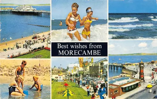 BR67106 beste Wünsche von morecambe uk 14x9cm