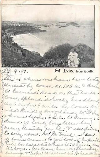 uk12572 st ives from south real photo uk