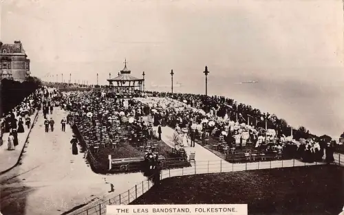 uk14319 leas bandstand folkestone real photo uk