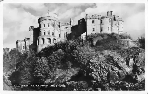 uk30387 culzean castle from the shore real photo uk