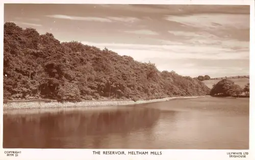 BR79258 the reservoir meltham mills real photo uk