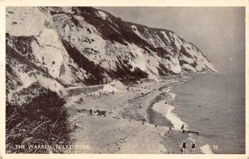 uk30506 the warren folkestone real photo uk