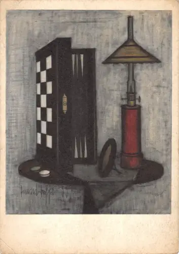 BT12507 Bernard Bugget Natur Morte ein einzigartiges Stillleben mit Schachbrett