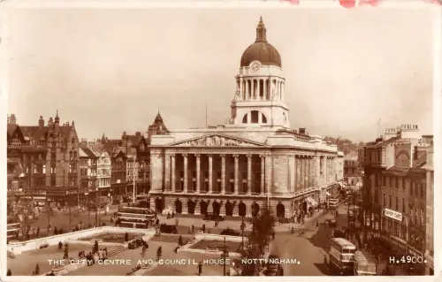 BR70038 das Stadtzentrum und das Ratshaus Nottingham Echtfoto UK