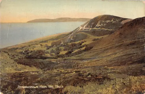 uk15637 penmaenmawr from the hills wales uk