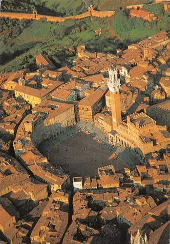 BT0128 Siena piazza del campo e palazzo comunale Italien