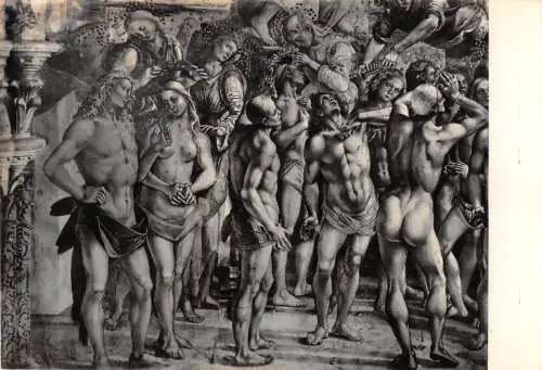 BR51504 Orvieto dettaglio della chiamaa degli eletto Italien