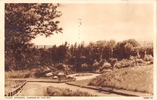 uk30411 valley gardens marske by the sea real photo uk