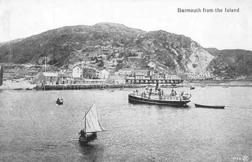 uk14071 Barmouth from the island wales real photo uk