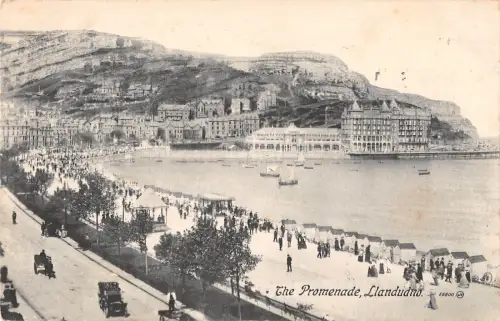 uk16001 the promenade llandudno wales real photo uk