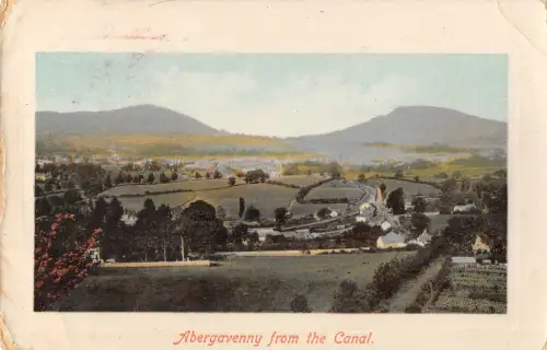 uk13374 obergavenny from the canal wales uk